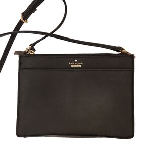 Kate Spade New York Women's Black Saffiano Leather Crossbody